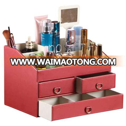 Desktop cosmetic makeup box storage organizer for girl&women