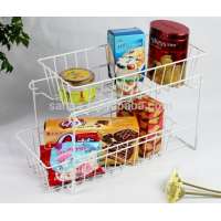 Fancy Metal Wire 2 Tier Kitchen Storage Rack/Storage Stand/Sundry Organizer