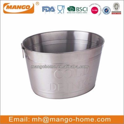 Oval Party Beer Stainless Steel Ice Bucket