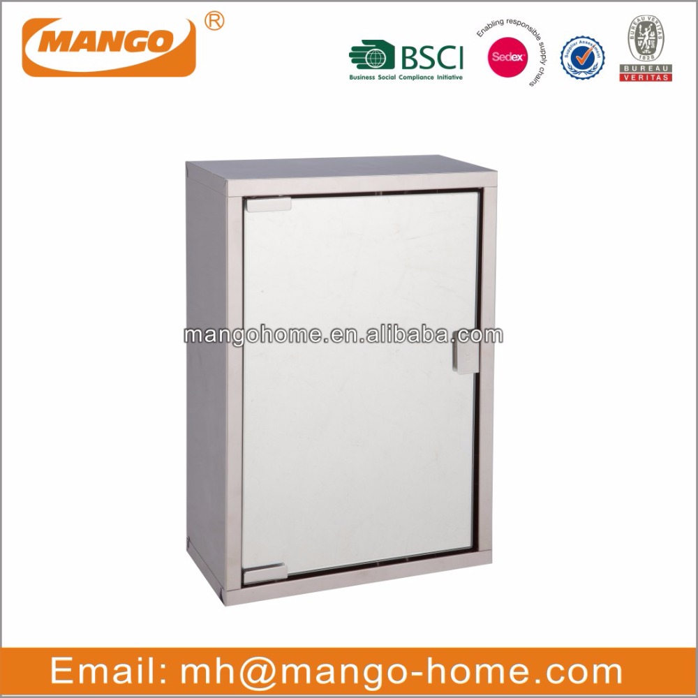 Wall Mounted Stainless Steel Bathroom Mirror Cabinet