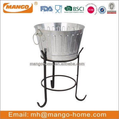 Free Standing Embossing Stainless Steel Beer Tub